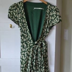 Kimchi Blue Green Rita Wrap Dress